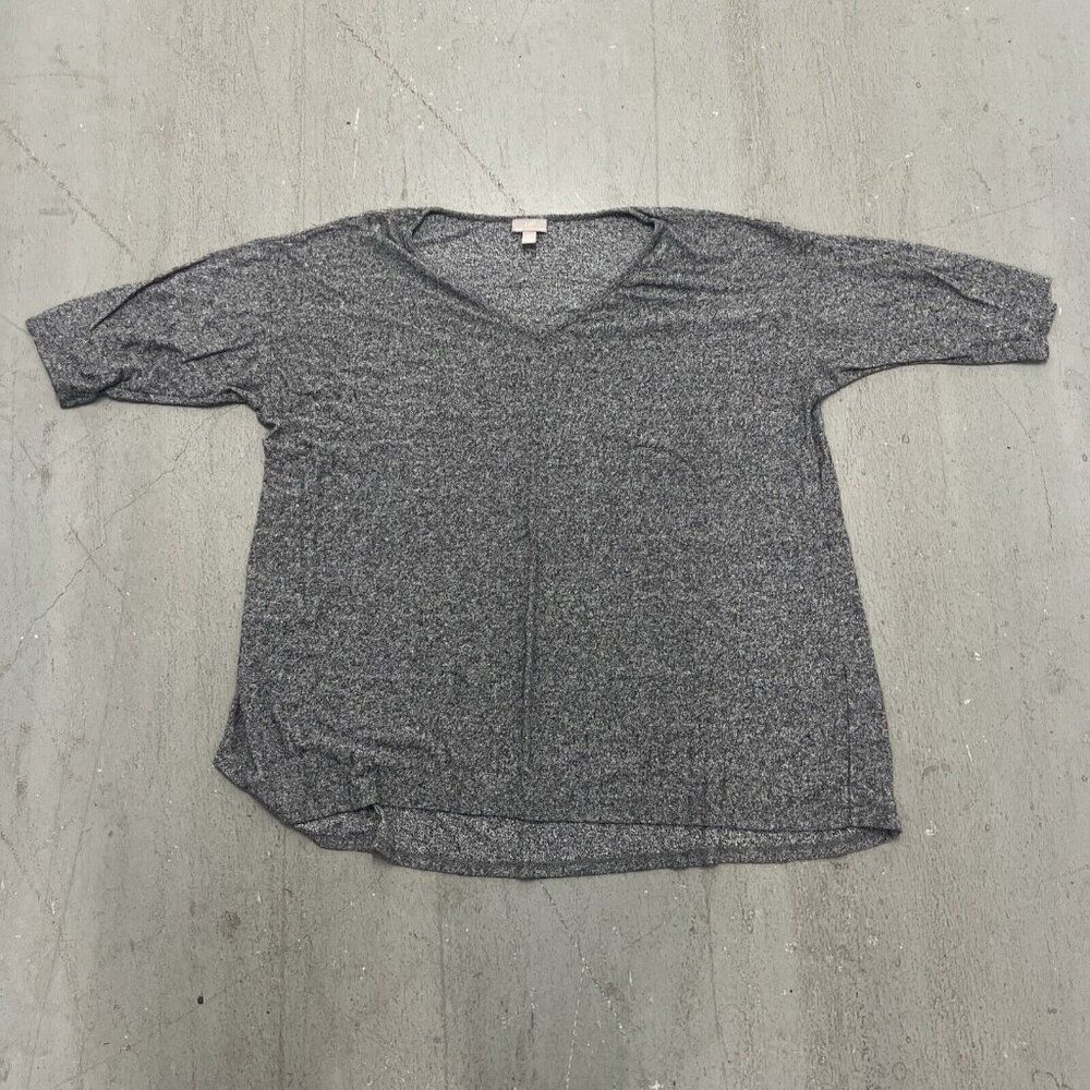 J. Jill Gray V-Neck Lightweight Knit Top